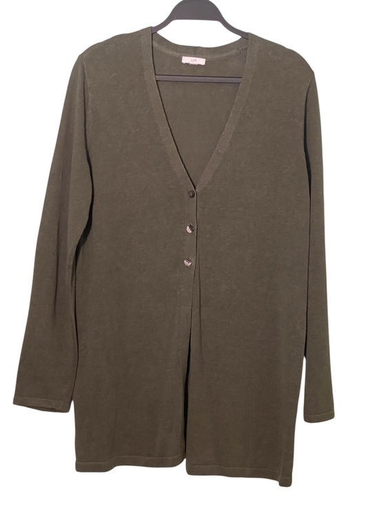 J. Jill Sweaters - J. Jill linen blend long line button front cardigan. Size XL GUC